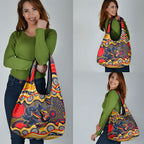 Adelaide Crows Grocery Bag Aboriginal Dot Pattern - Football Mascot Heritage Pride