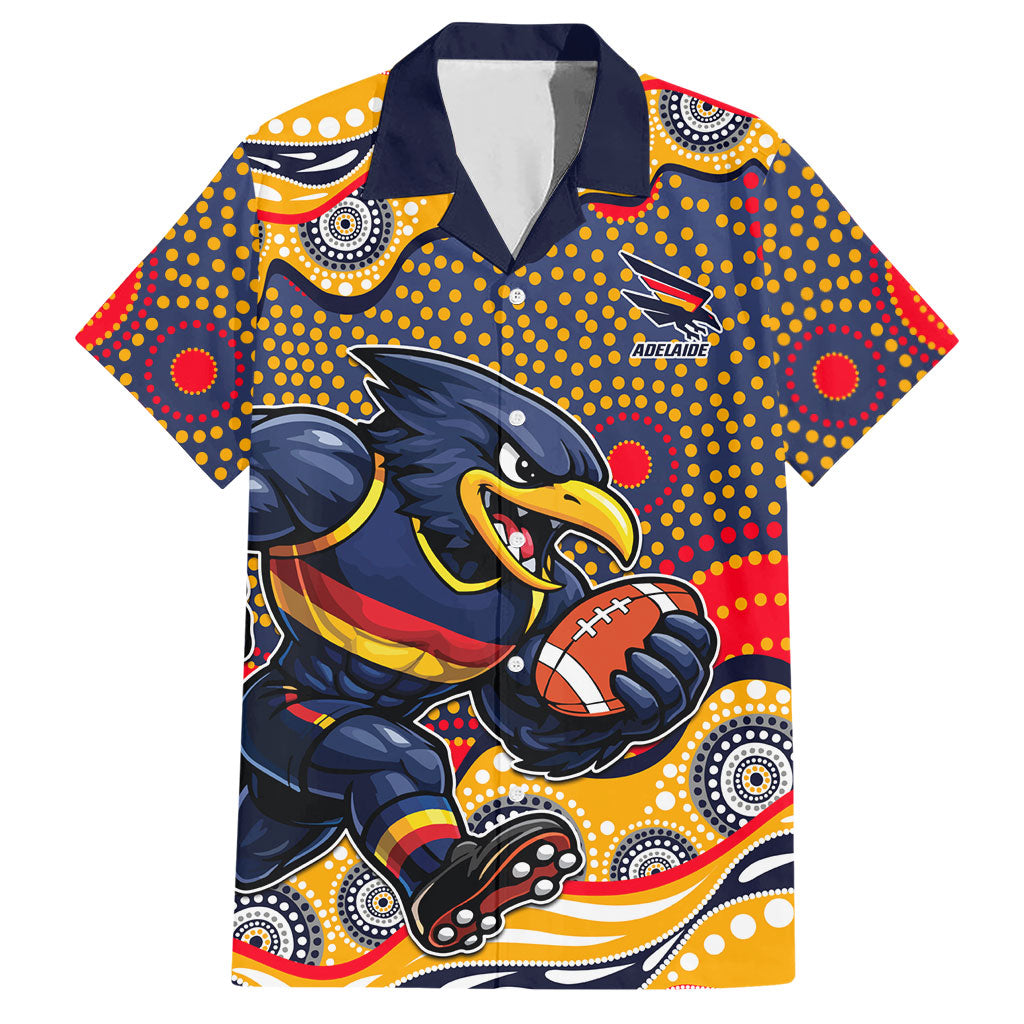 Adelaide Crows Hawaiian Shirt Aboriginal Dot Pattern - Football Mascot Heritage Pride