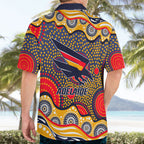 Adelaide Crows Hawaiian Shirt Aboriginal Dot Pattern - Football Mascot Heritage Pride