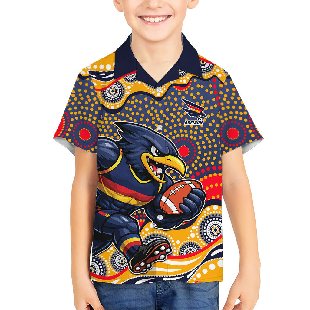 Adelaide Crows Hawaiian Shirt Aboriginal Dot Pattern - Football Mascot Heritage Pride