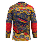 Adelaide Crows Hockey Jersey Aboriginal Dot Pattern - Football Mascot Heritage Pride