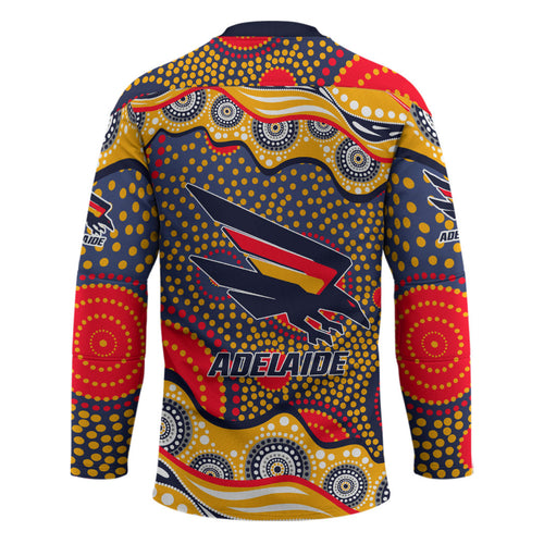 Adelaide Crows Hockey Jersey Aboriginal Dot Pattern - Football Mascot Heritage Pride
