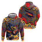 Adelaide Crows Hoodie Aboriginal Dot Pattern - Football Mascot Heritage Pride