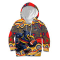 Adelaide Crows Kid Hoodie Aboriginal Dot Pattern - Football Mascot Heritage Pride