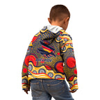 Adelaide Crows Kid Hoodie Aboriginal Dot Pattern - Football Mascot Heritage Pride
