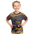 Adelaide Crows Kid T Shirt Aboriginal Dot Pattern - Football Mascot Heritage Pride
