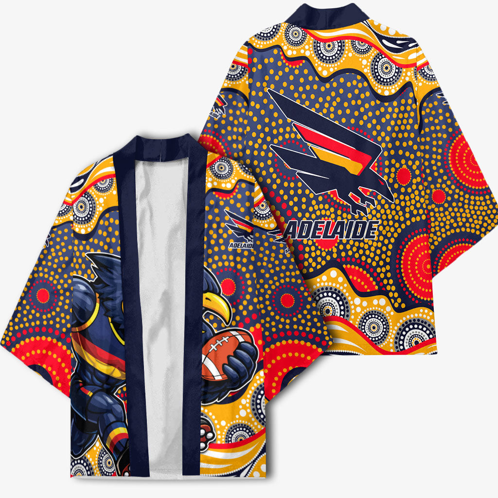 Adelaide Crows Kimono Aboriginal Dot Pattern - Football Mascot Heritage Pride