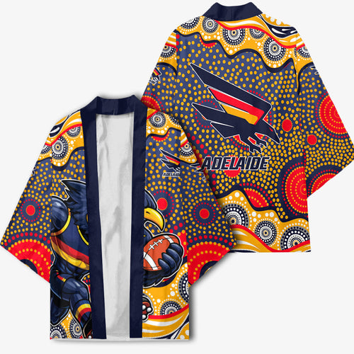 Adelaide Crows Kimono Aboriginal Dot Pattern - Football Mascot Heritage Pride