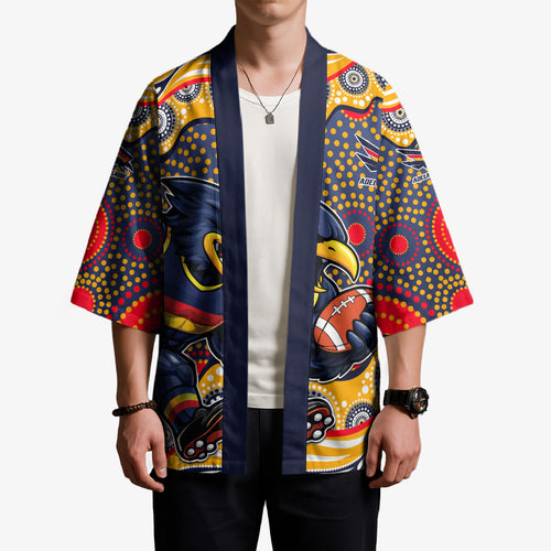 Adelaide Crows Kimono Aboriginal Dot Pattern - Football Mascot Heritage Pride