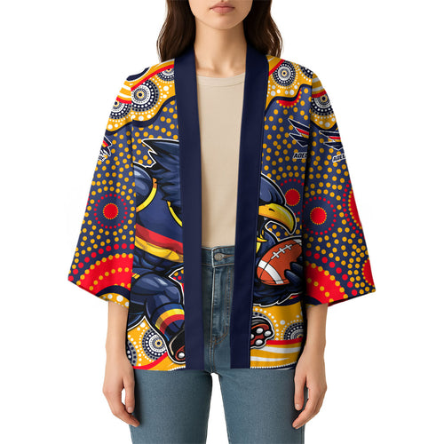 Adelaide Crows Kimono Aboriginal Dot Pattern - Football Mascot Heritage Pride