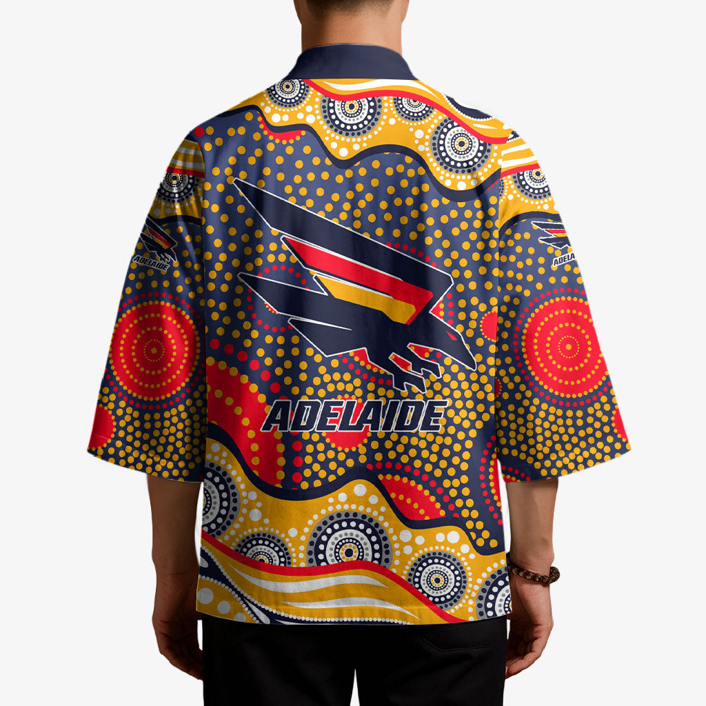 Adelaide Crows Kimono Aboriginal Dot Pattern - Football Mascot Heritage Pride