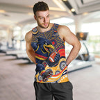 Adelaide Crows Men Tank Top Aboriginal Dot Pattern - Football Mascot Heritage Pride