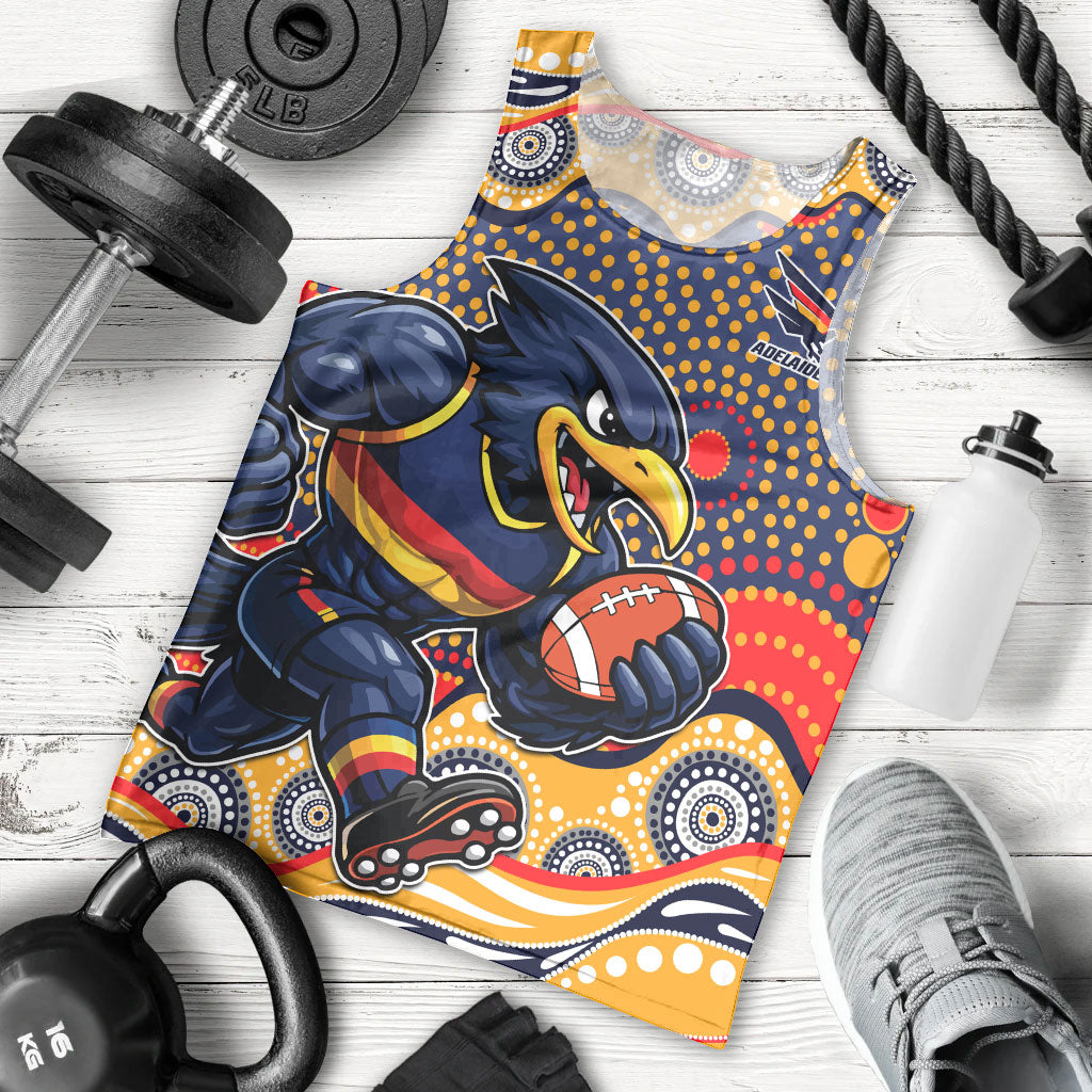 Adelaide Crows Men Tank Top Aboriginal Dot Pattern - Football Mascot Heritage Pride