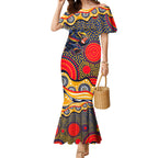 Adelaide Crows Mermaid Dress Aboriginal Dot Pattern - Football Mascot Heritage Pride