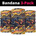 Adelaide Crows Neck Gaiter Aboriginal Dot Pattern - Football Mascot Heritage Pride