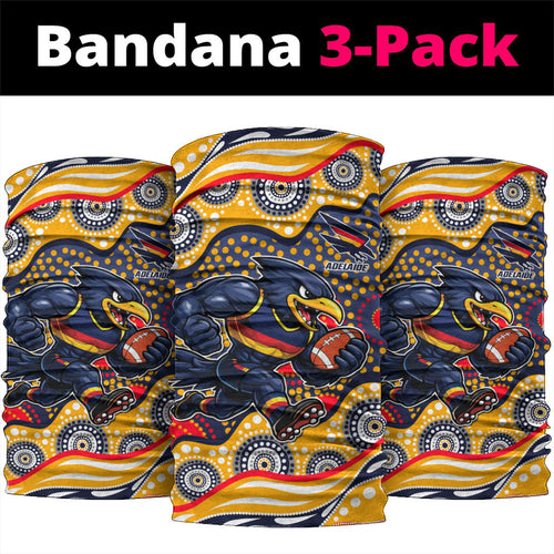 Adelaide Crows Neck Gaiter Aboriginal Dot Pattern - Football Mascot Heritage Pride