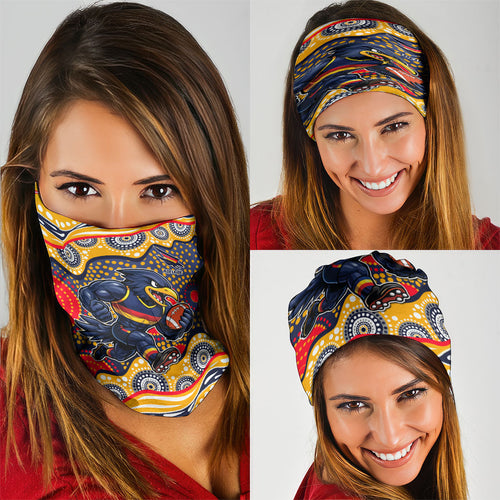 Adelaide Crows Neck Gaiter Aboriginal Dot Pattern - Football Mascot Heritage Pride