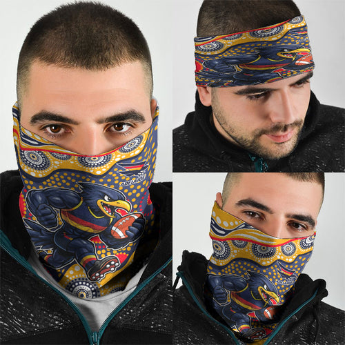 Adelaide Crows Neck Gaiter Aboriginal Dot Pattern - Football Mascot Heritage Pride