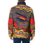 Adelaide Crows Padded Jacket Aboriginal Dot Pattern - Football Mascot Heritage Pride