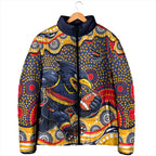 Adelaide Crows Padded Jacket Aboriginal Dot Pattern - Football Mascot Heritage Pride