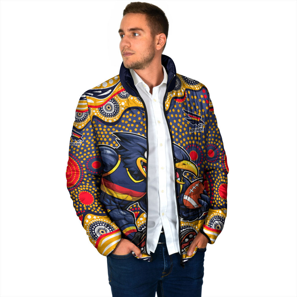 Adelaide Crows Padded Jacket Aboriginal Dot Pattern - Football Mascot Heritage Pride