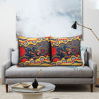 Adelaide Crows Pillow Cover Aboriginal Dot Pattern - Football Mascot Heritage Pride