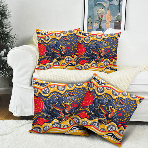 Adelaide Crows Pillow Cover Aboriginal Dot Pattern - Football Mascot Heritage Pride