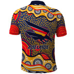 Adelaide Crows Polo Shirt Aboriginal Dot Pattern - Football Mascot Heritage Pride