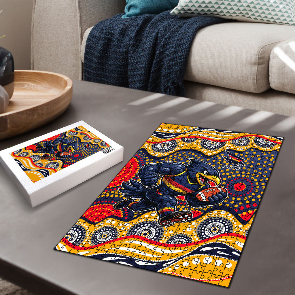 Adelaide Crows Puzzle Aboriginal Dot Pattern - Football Mascot Heritage Pride