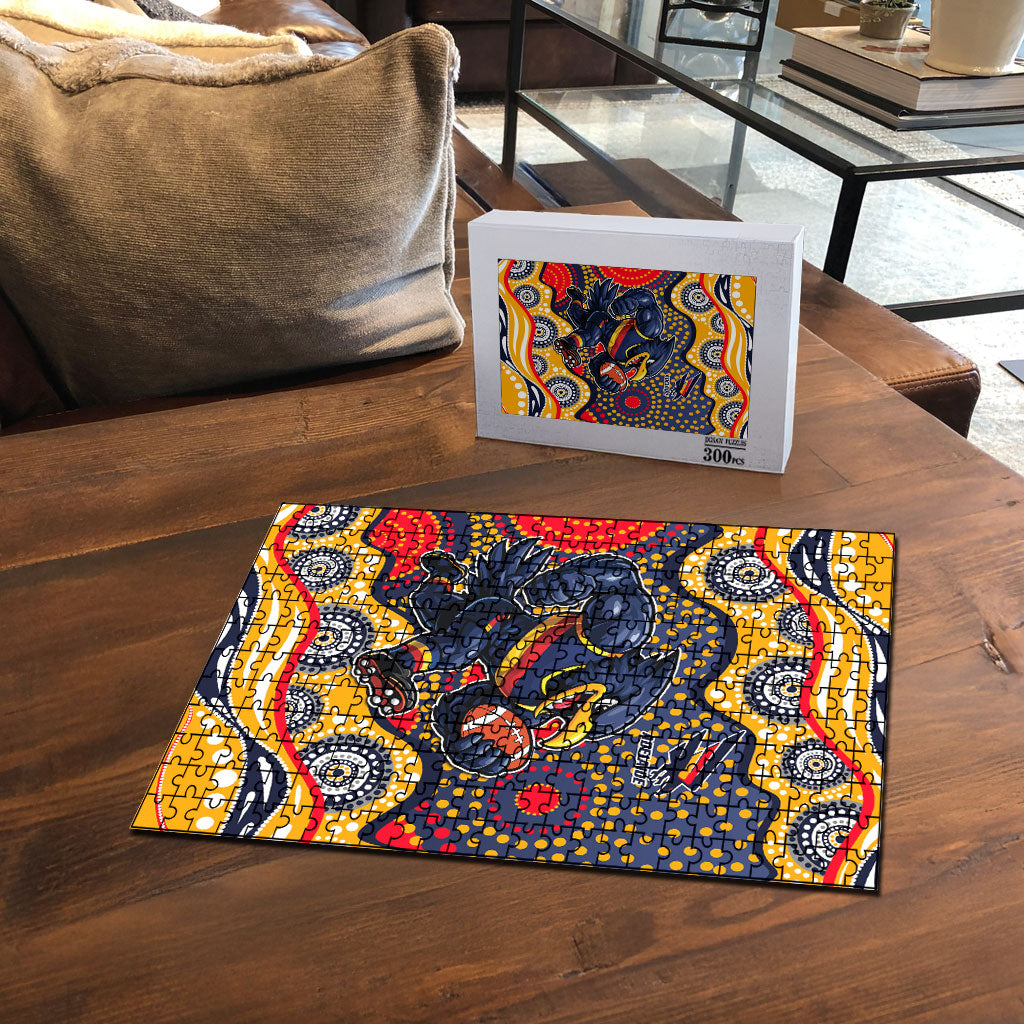 Adelaide Crows Puzzle Aboriginal Dot Pattern - Football Mascot Heritage Pride