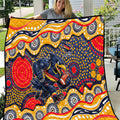 Adelaide Crows Quilt Aboriginal Dot Pattern - Football Mascot Heritage Pride