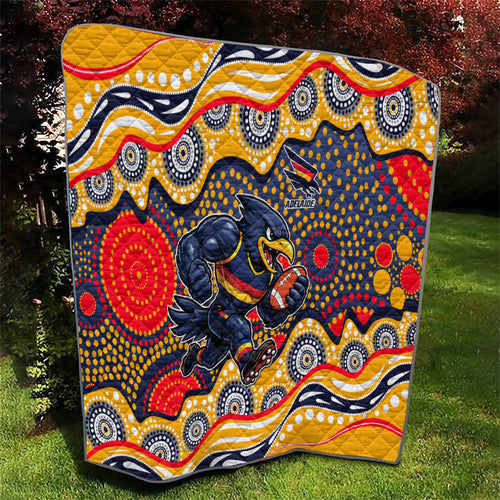 Adelaide Crows Quilt Aboriginal Dot Pattern - Football Mascot Heritage Pride