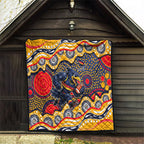 Adelaide Crows Quilt Aboriginal Dot Pattern - Football Mascot Heritage Pride