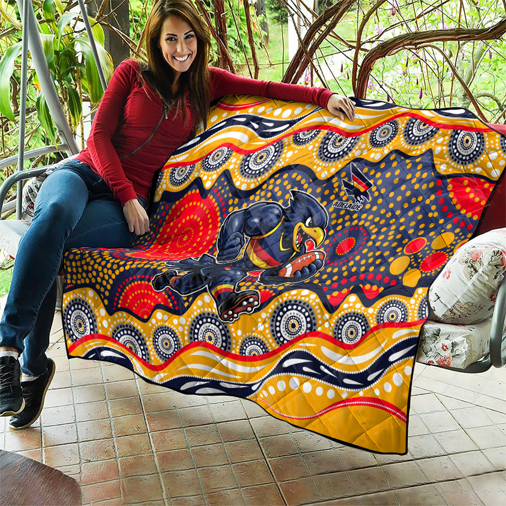 Adelaide Crows Quilt Aboriginal Dot Pattern - Football Mascot Heritage Pride