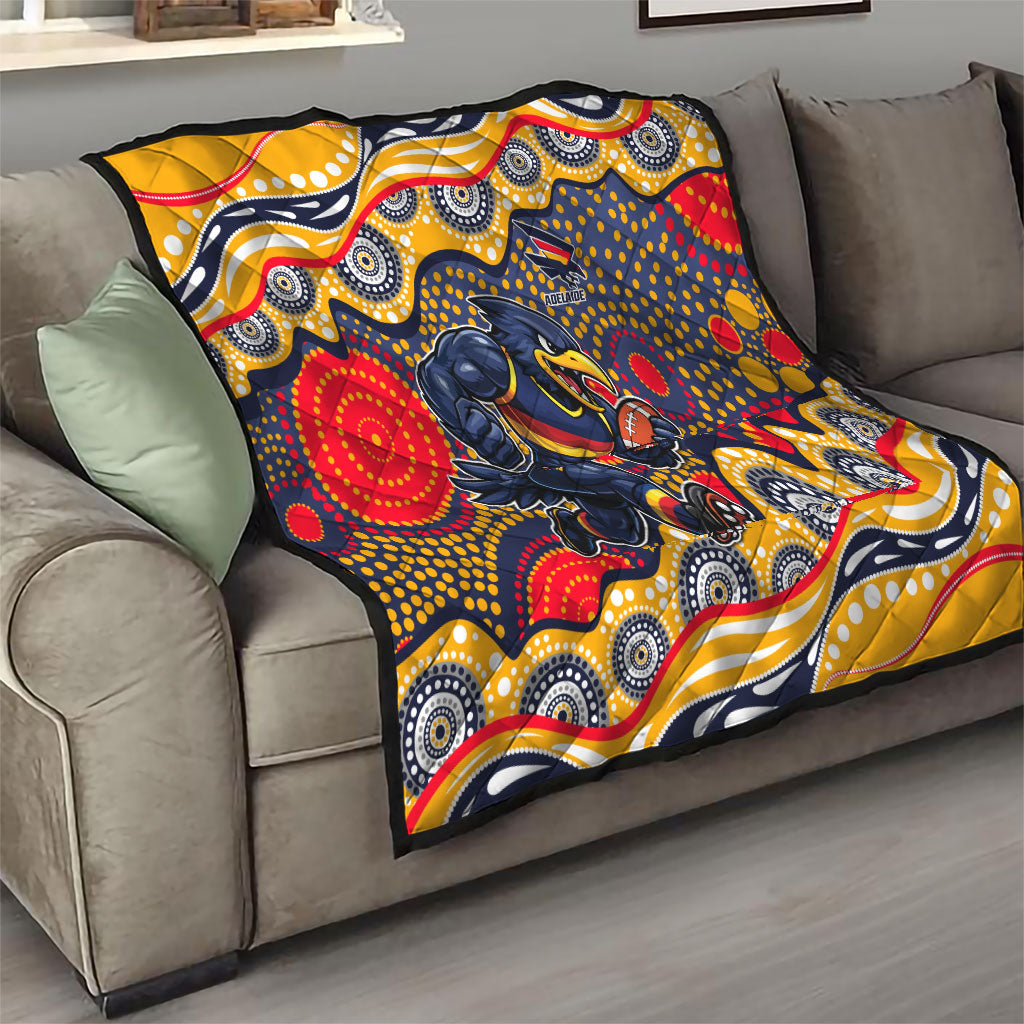 Adelaide Crows Quilt Aboriginal Dot Pattern - Football Mascot Heritage Pride