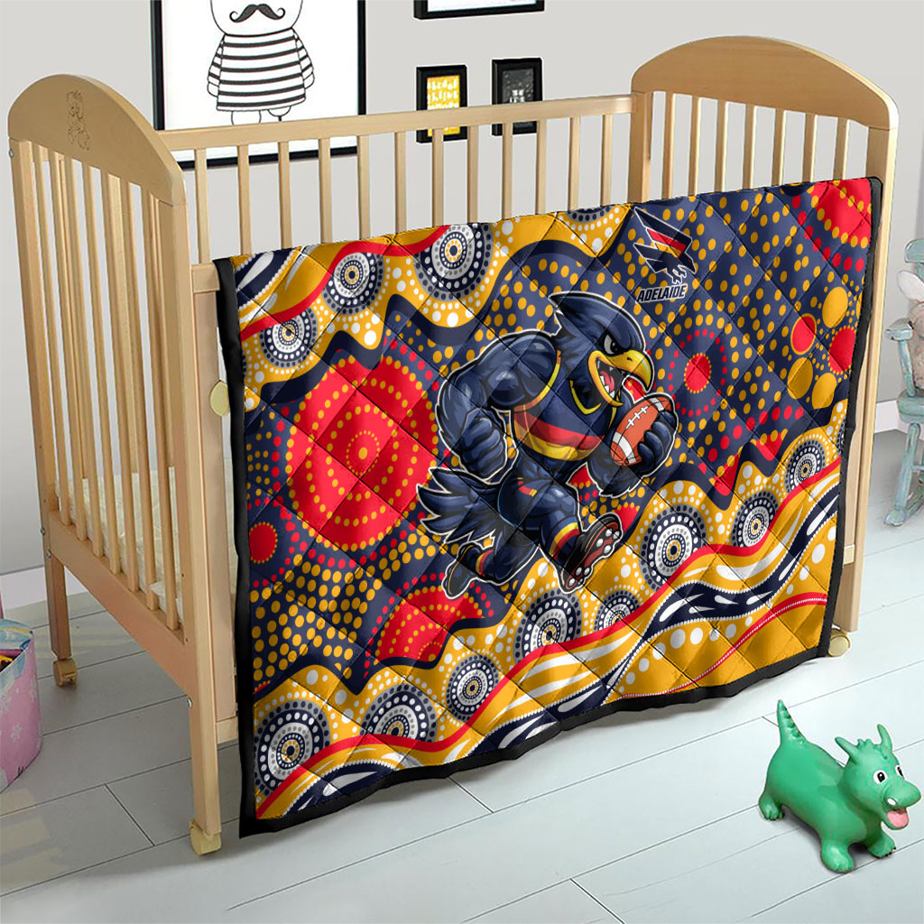 Adelaide Crows Quilt Aboriginal Dot Pattern - Football Mascot Heritage Pride