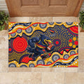 Adelaide Crows Rubber Doormat Aboriginal Dot Pattern - Football Mascot Heritage Pride
