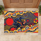 Adelaide Crows Rubber Doormat Aboriginal Dot Pattern - Football Mascot Heritage Pride