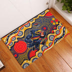 Adelaide Crows Rubber Doormat Aboriginal Dot Pattern - Football Mascot Heritage Pride