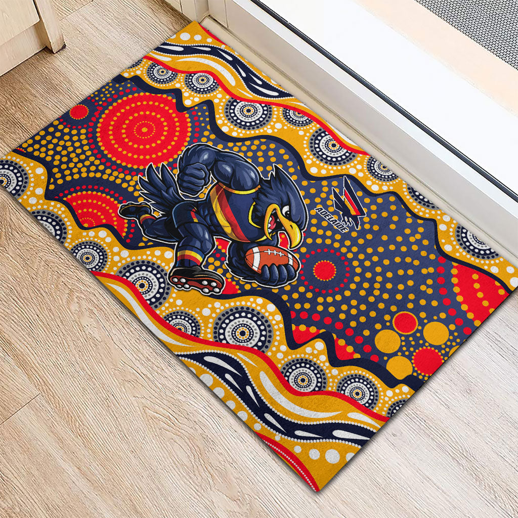 Adelaide Crows Rubber Doormat Aboriginal Dot Pattern - Football Mascot Heritage Pride