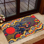 Adelaide Crows Rubber Doormat Aboriginal Dot Pattern - Football Mascot Heritage Pride