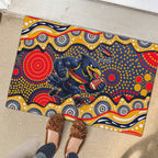Adelaide Crows Rubber Doormat Aboriginal Dot Pattern - Football Mascot Heritage Pride