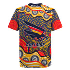 Adelaide Crows Rugby Jersey Aboriginal Dot Pattern - Football Mascot Heritage Pride