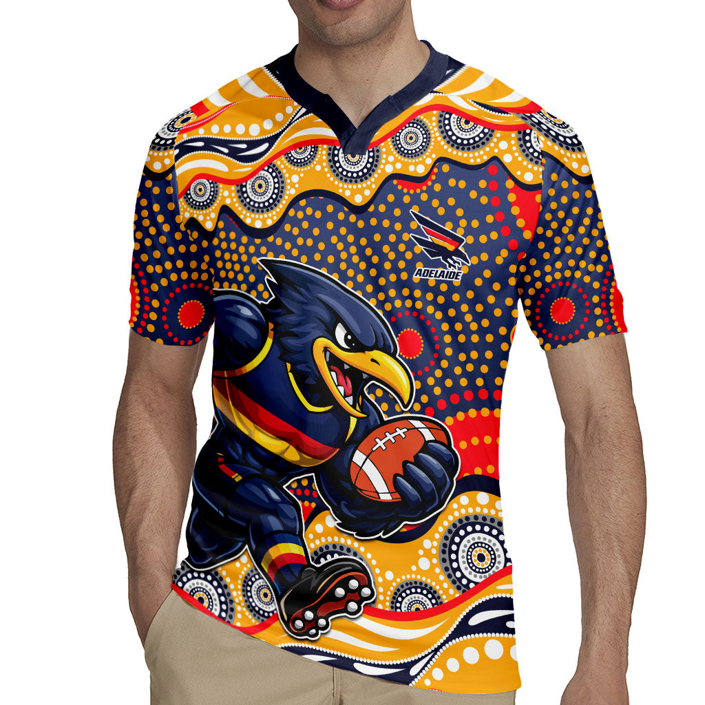 Adelaide Crows Rugby Jersey Aboriginal Dot Pattern - Football Mascot Heritage Pride