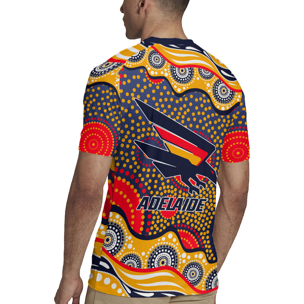 Adelaide Crows Rugby Jersey Aboriginal Dot Pattern - Football Mascot Heritage Pride