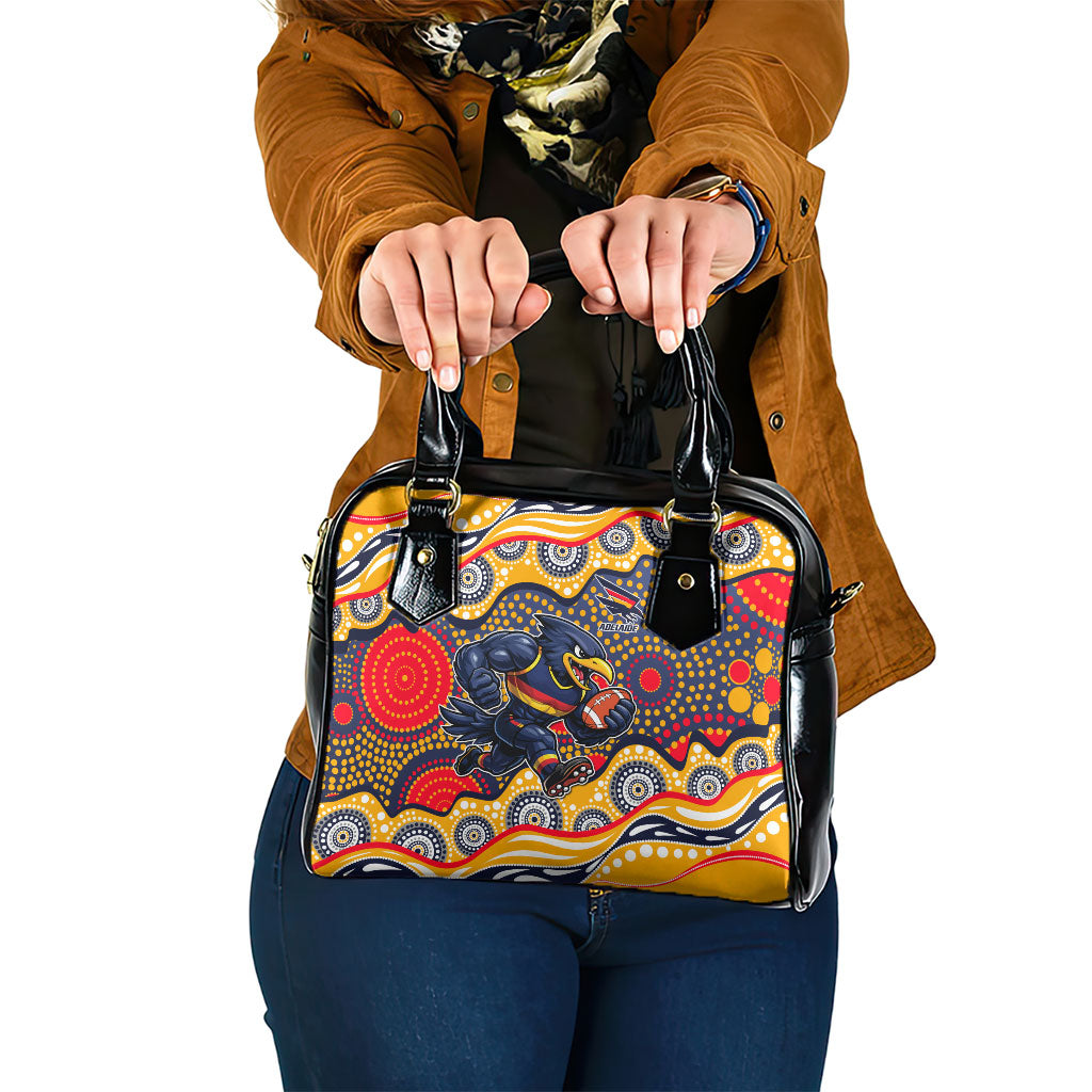 Adelaide Crows Shoulder Handbag Aboriginal Dot Pattern - Football Mascot Heritage Pride