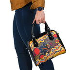 Adelaide Crows Shoulder Handbag Aboriginal Dot Pattern - Football Mascot Heritage Pride