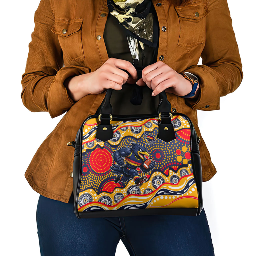 Adelaide Crows Shoulder Handbag Aboriginal Dot Pattern - Football Mascot Heritage Pride