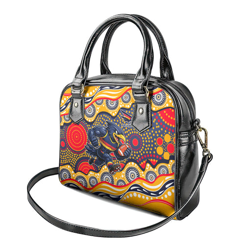 Adelaide Crows Shoulder Handbag Aboriginal Dot Pattern - Football Mascot Heritage Pride