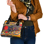 Adelaide Crows Shoulder Handbag Aboriginal Dot Pattern - Football Mascot Heritage Pride